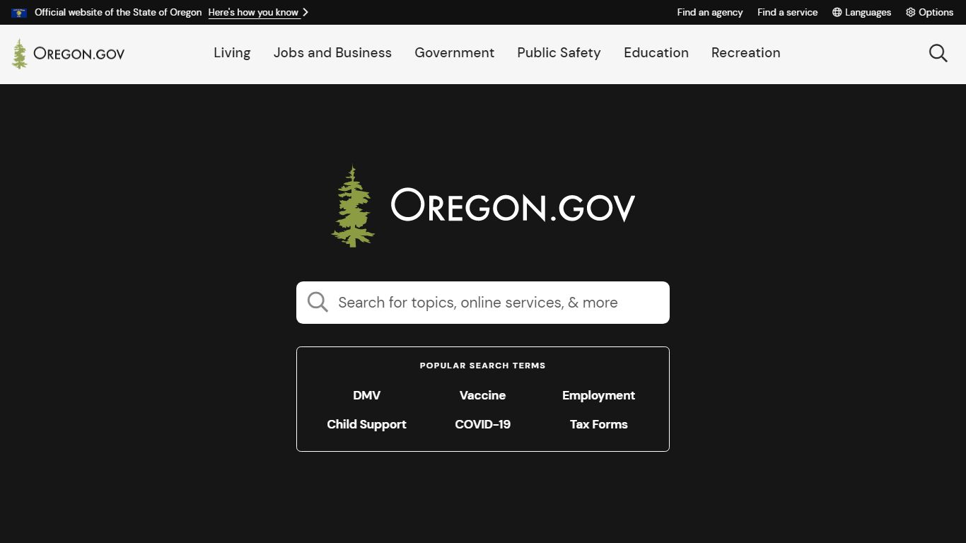 Governor of Oregon : Public Records Requests : State of Oregon